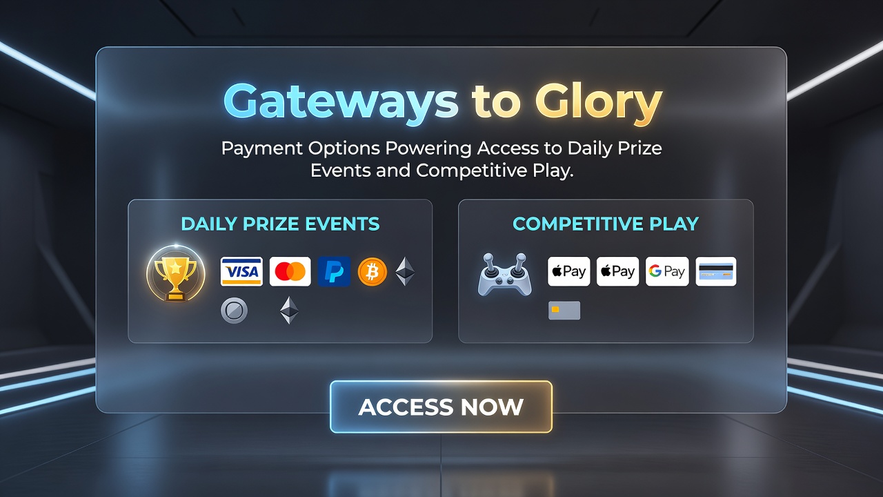 Secure payment gateways enabling real-time deposits for competitive play and prize event participation