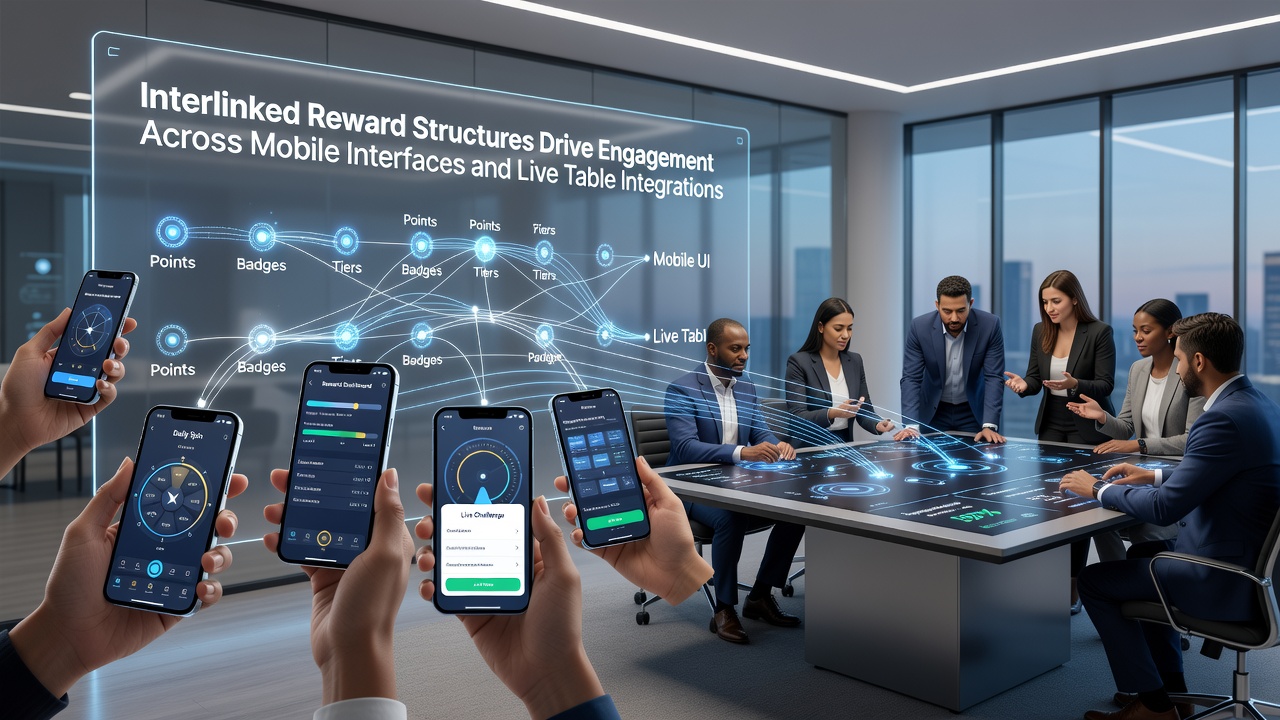 Live dealer table screen with mobile reward notifications integrated