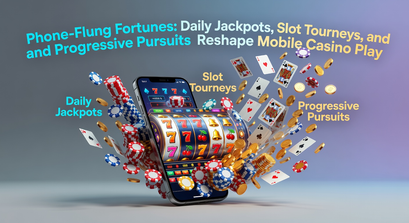 Vibrant mobile slot screen showing a daily jackpot ticking down amid colorful reels and glowing win notifications