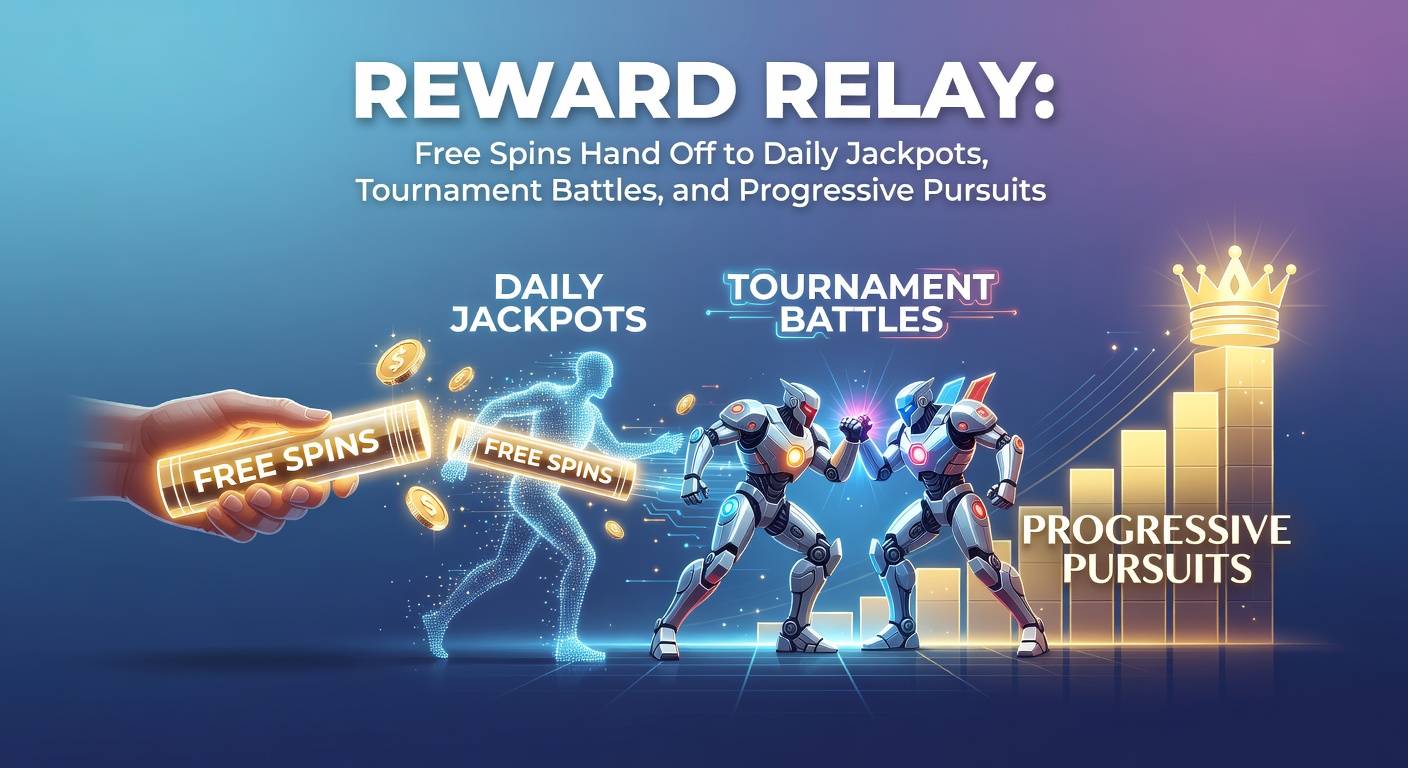 Dynamic slot screen showing free spins transitioning into jackpot counters and tournament leaderboards, with colorful reels spinning in the background