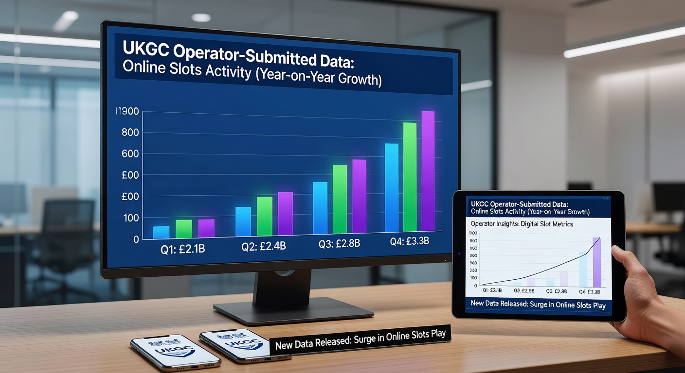 UK Gambling Commission report cover or data visualization illustrating record slots activity in late 2025