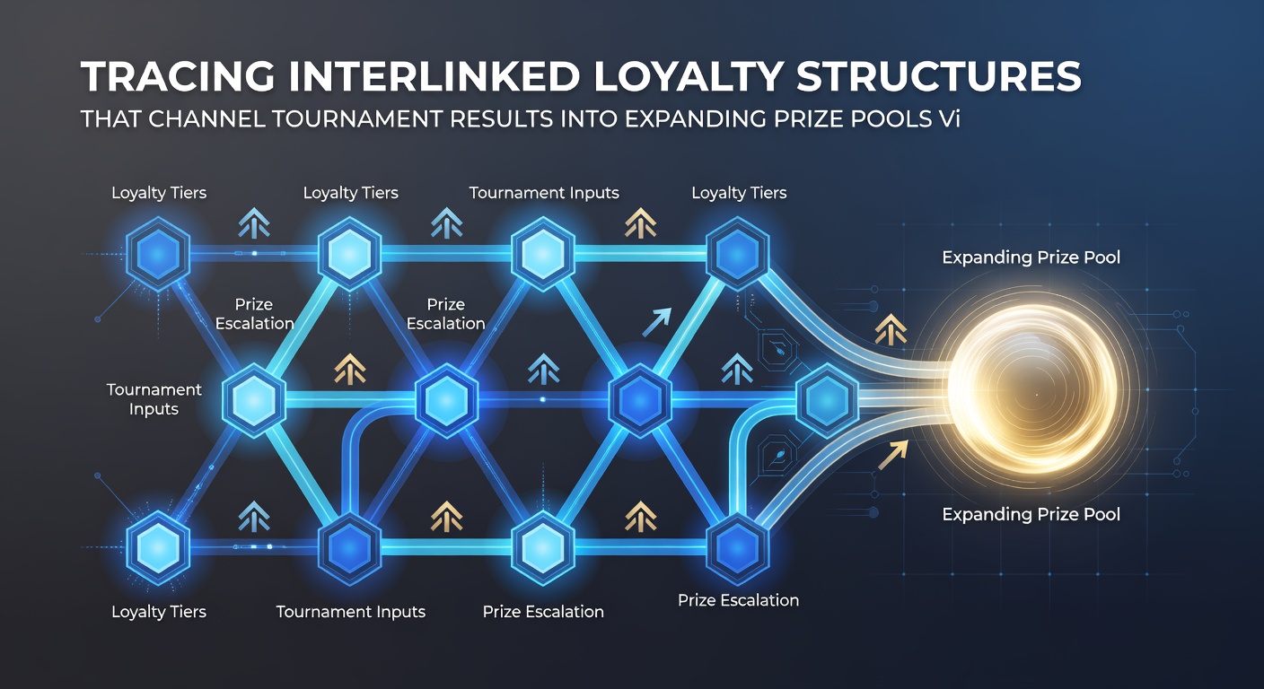 Illustration of hybrid transaction networks linking loyalty points to prize pool growth